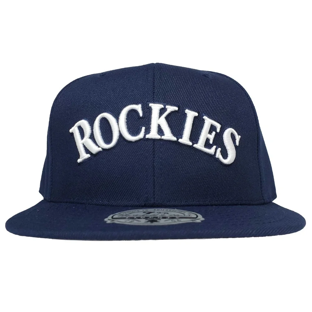 Colorado Rockies Mitchell & Ness MLB‎ Fitted 7 3/8 Liberty Fit Hat Cap Navy NWT